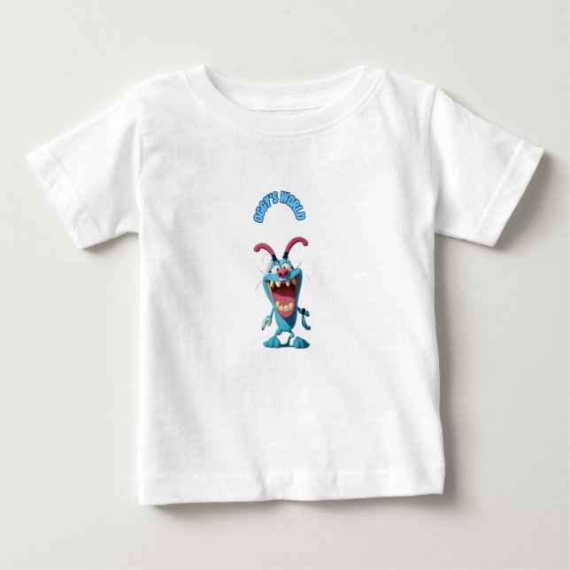 T-shirt drôle OGGY pour nouveau bébé (Devant)