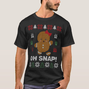 T-shirt Drôle Oh Snap ! Gingerbread Cookie Sweaters laides