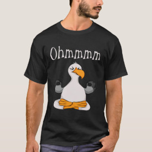 T-shirt Drôle Ohmmm Yoga Seagull Zen méditation Relaxation