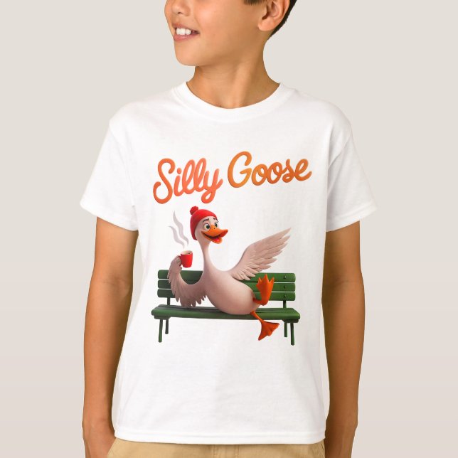 T-shirt Drôle Oie Silly mignonne Oie mème Oie (Devant)
