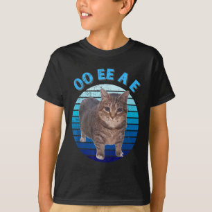 T-shirt Drôle Oiia Distressed Chat Frottant Chat Oi Oi Uia