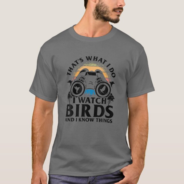 T-shirt Drôle Oiseau à regarder Cadeau Cool Oiseau Amateur (Devant)