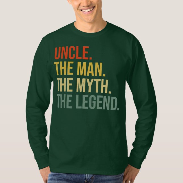 T-shirt Drôle Oncle L'Homme Le Mythe La Légende  (Devant)