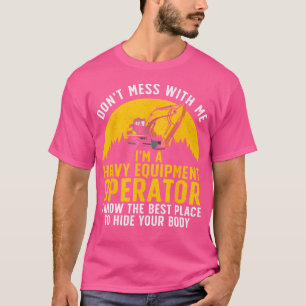T-shirt Drôle Opérateur D'Équipement Lourd Art Pour Hommes