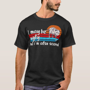 T-shirt drôle opossum citation vintage rétro Je mai être l