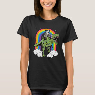 T-shirt Drôle Opossum Riding T-Rex Dinosaur Tyrannosaurus