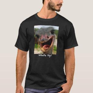 T-shirt Drôle Ostrich Bird Photo What's Up