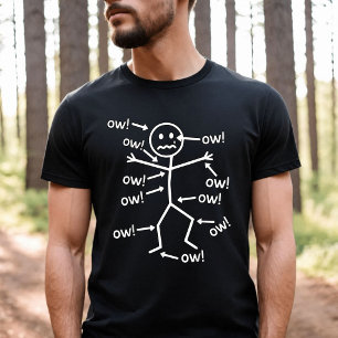 T-shirt Drôle Ow Ow Ow Ow Dire Douleur Corporelle Personna