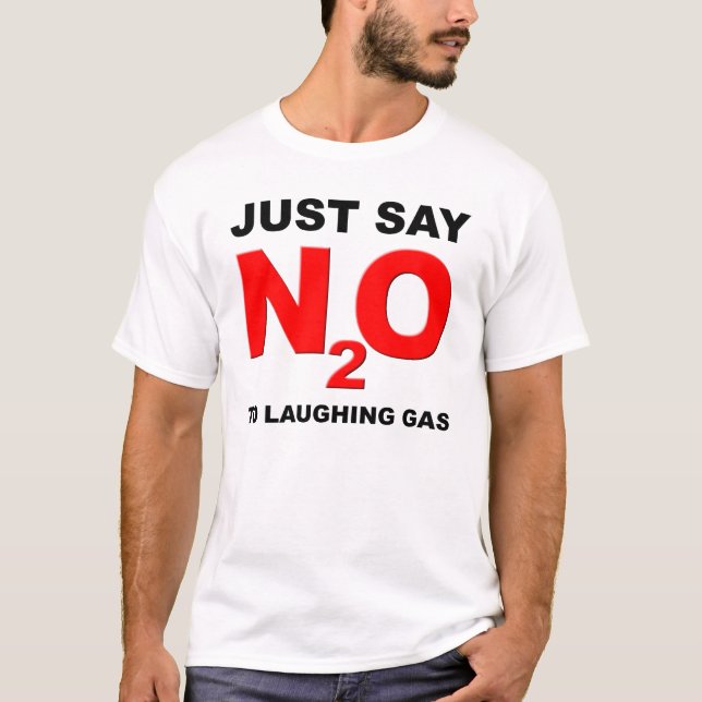 T-Shirt Drôle Oxyde Nitreux Gaz Hilarant (Devant)