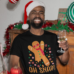 T-shirt Drôle pain d'épice de Noël Oh Snap!