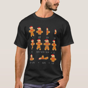 T-shirt Drôle Pain d'épice Homme Fraction Bill Noël Math