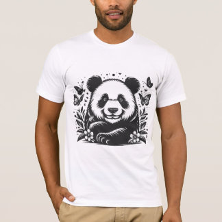T-shirt Drôle Panda