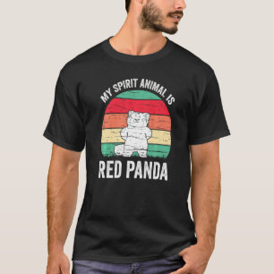 T-shirt Drôle Panda Rouge Trending Mon Esprit Animal Est R