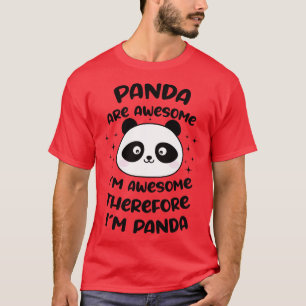T-shirt Drôle pandas sont génial im génial donc im a