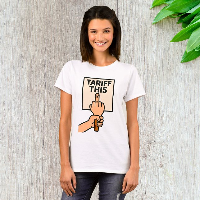 T-shirt Drôle panneau de protestation Tarif Ce doigt moyen (Créateur téléchargé)