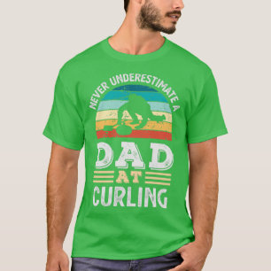 T-shirt Drôle papa à Curling Fatherx27s Jour Cadeaux Homme