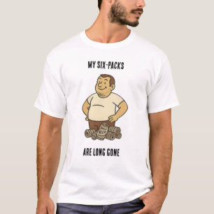 T-shirt Drôle Papa Bod design - "Mes Six Packs Sont Longue