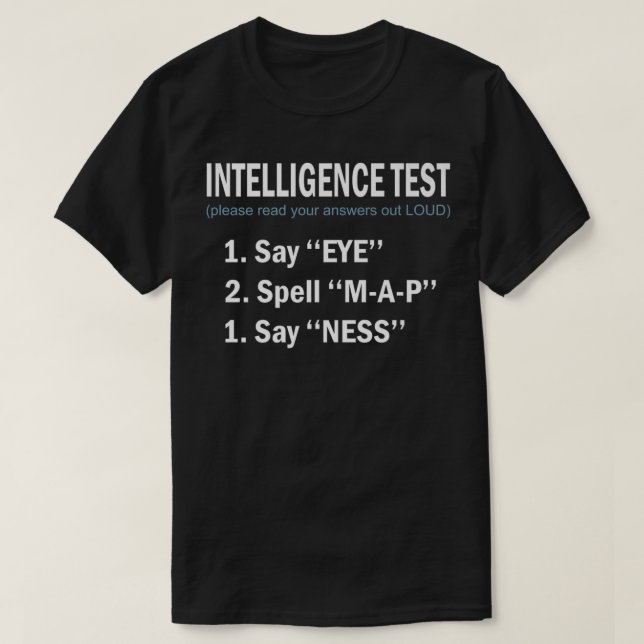 T-shirt Drôle Papa Joke Cadeaux Intelligence Test Chemise  (Design devant)