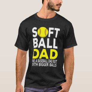 T-shirt Drôle Papa Softball Comme Un Papa De Baseball Avec