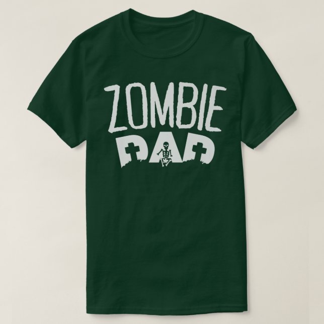 T-shirt Drôle papa Zombie (Design devant)