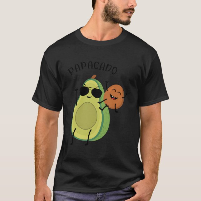 T-shirt Drôle Papacado Grossesse Faire-part Avocado Fath (Devant)