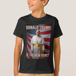T-shirt Drôle Pape & ; Président Donald Trump, Catholiq