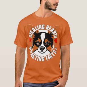 T-shirt Drôle Papillon Voler Coeurs Blesser Pots Chien