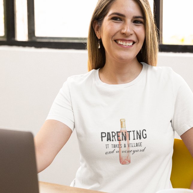 T-shirt Drôle parental Village et citation de vignoble (Créateur téléchargé)