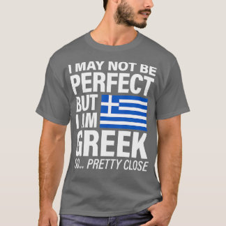 T-shirt Drôle parfait Design Drapeau Grec I Love Grèce