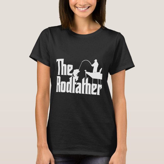 T-shirt Drôle parodie de pêche (le Père du Rod) (Devant)