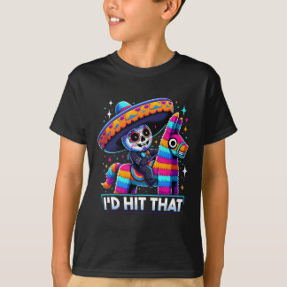 T-shirt Drôle Parti Mexicain Pinatas Je frappais ce Cinco 