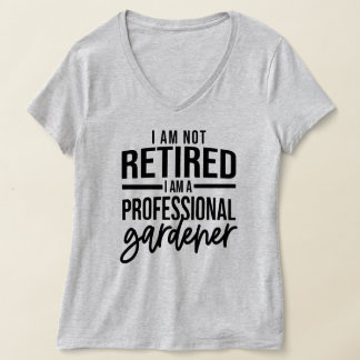 T-shirt Drôle pas à la retraite jardinier mot art