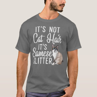 T-shirt Drôle Pas Chat Cheveux c'est Siamese Parties scint