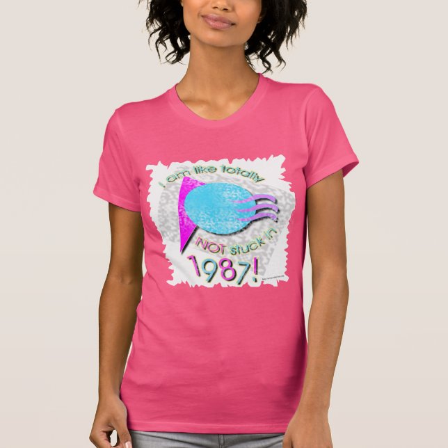 T-shirt Drôle Pas Coincé Dans 87 Retro Flashback (Devant)