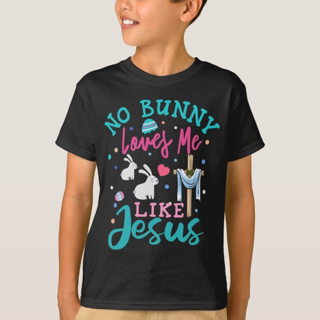 T-shirt Drôle Pas De Lapin M'Aime Comme Jésus Cadeau Chrét (Devant)