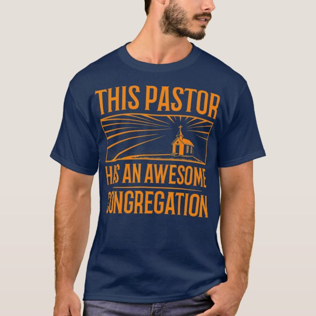 T-shirt Drôle Pasteur Appréciation Cadeau Hommes Christian (Devant)