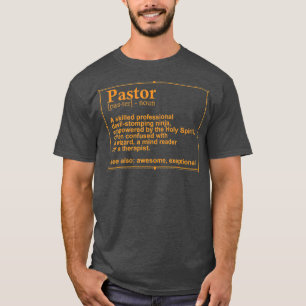 T-shirt Drôle Pasteur Définition Cadeau Chrétien Prêch