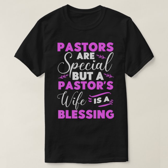 T-shirt Drôle Pasteur Femme Appréciation Épouse Prêcheuse  (Design devant)