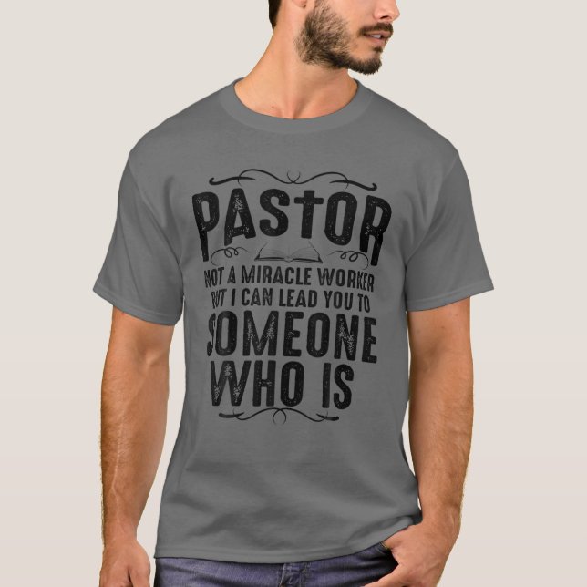T-shirt Drôle Pastor Cadeau Pour Hommes Cool Christian Chu (Devant)