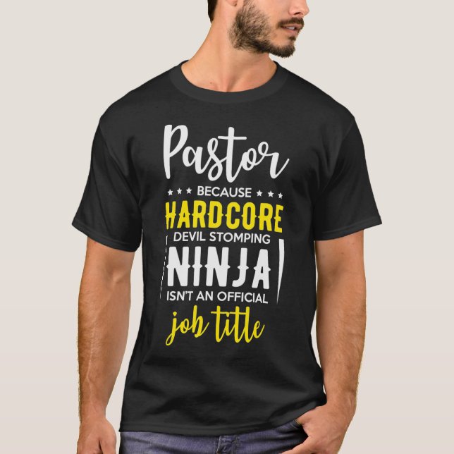 T-shirt Drôle Pastor Devil Stomping Ninja Pas de titre d'e (Devant)