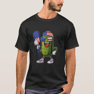 T-shirt Drôle Patriotique Pickleball Paddle 4
