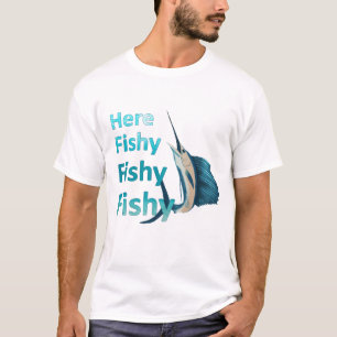 T-shirt Drôle pêchez ici le pélerin de poisson de poisson