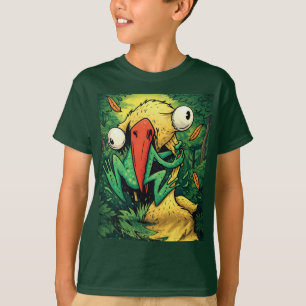 T-shirt drôle Pelican contre Frog Swamp Ne jamais