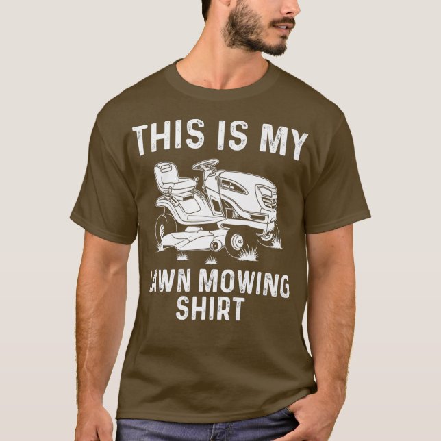 T-shirt Drôle Pelouse Mowing Cadeau Hommes Femmes Lawn Mow (Devant)