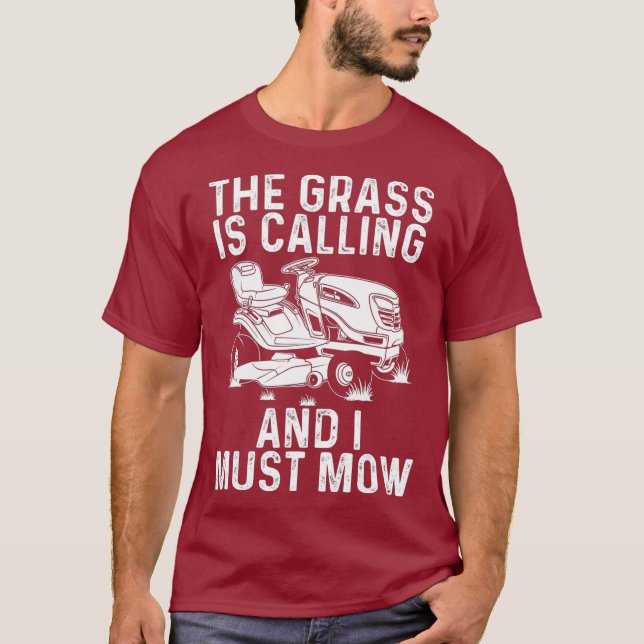 T-shirt Drôle Pelouse Mowing Cadeau Hommes Femmes Lawn Mow (Devant)