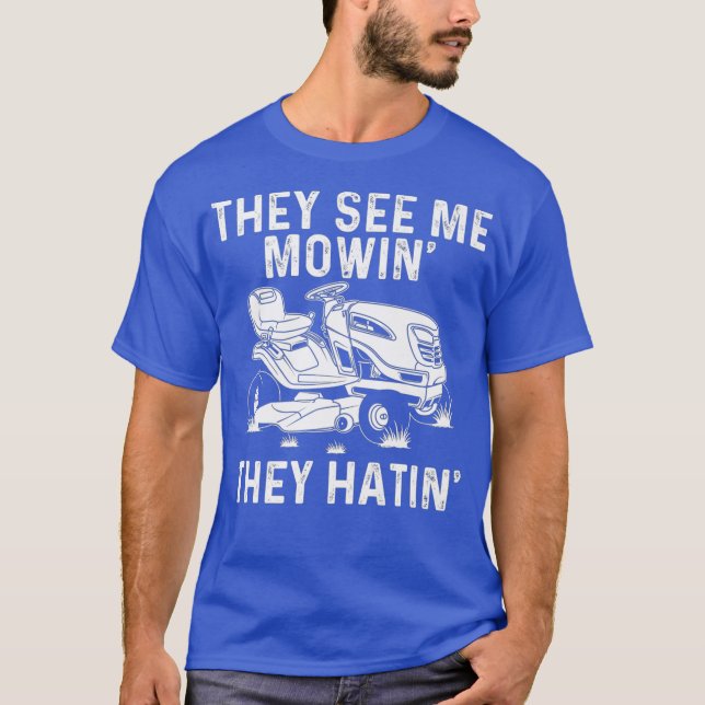 T-shirt Drôle Pelouse Mowing Cadeau Hommes Femmes Lawn Mow (Devant)