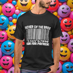 T-shirt Drôle père de la mariée numérisation