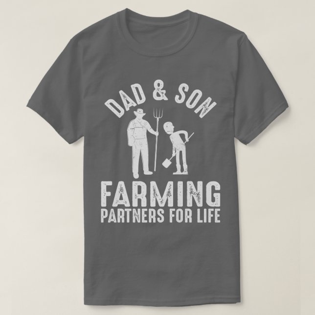 T-shirt Drôle Père Et Fils Partenaires D'Agriculture Pour  (Design devant)