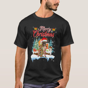 T-shirt Drôle Père Noël Boxer Chien Joyeux Noël Hommes Fem