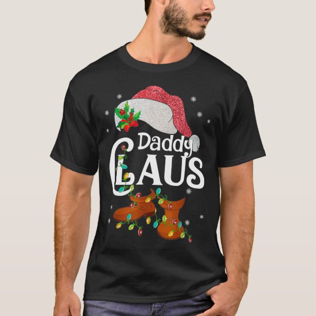 T-shirt Drôle Père Noël Daddy Claus Cadeaux de famille de  (Devant)